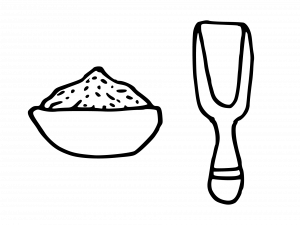 Illustration of naturally occurring Sodium Bicarbonate used to control odour in Everkind organic deodorant.