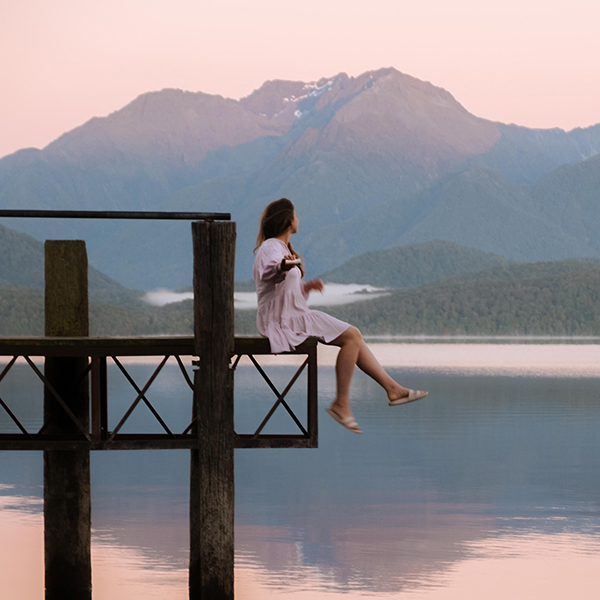 Women on wharf in the South Island of New Zealand enjoying the freedom of odour protection that is aluminium free.